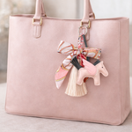 Guardian Angel Horse Bag Charm (Pink Wings)