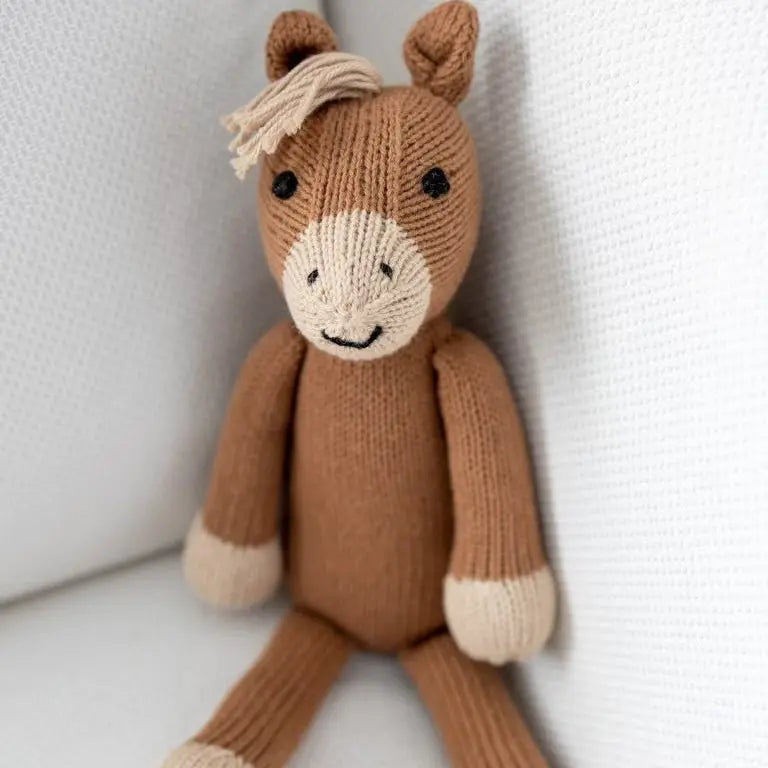 Joey, the Hand - Knit Horse - Bridle Up Hope Shop