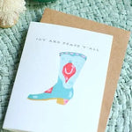 Joy and Peace Y'all Card - Bridle Up Hope Shop
