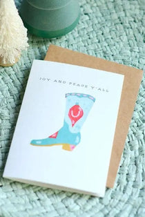 Joy and Peace Y'all Card - Bridle Up Hope Shop