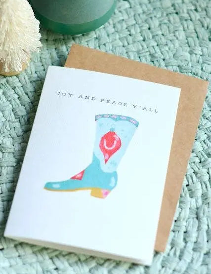 Joy and Peace Y'all Card - Bridle Up Hope Shop