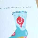 Joy and Peace Y'all Card - Bridle Up Hope Shop