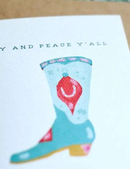 Joy and Peace Y'all Card - Bridle Up Hope Shop