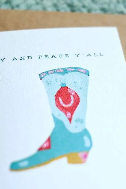 Joy and Peace Y'all Card - Bridle Up Hope Shop