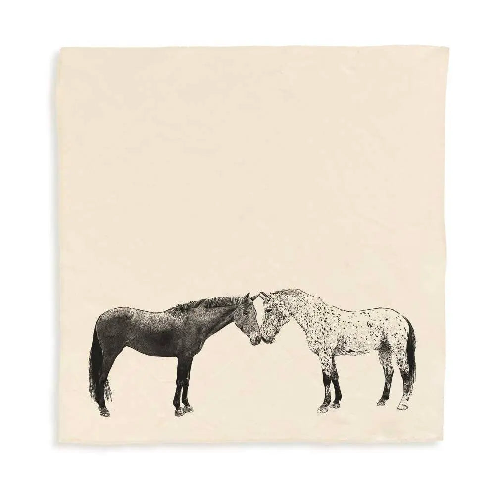 Kissing Horses Tea Towel - Bridle Up Hope Shop