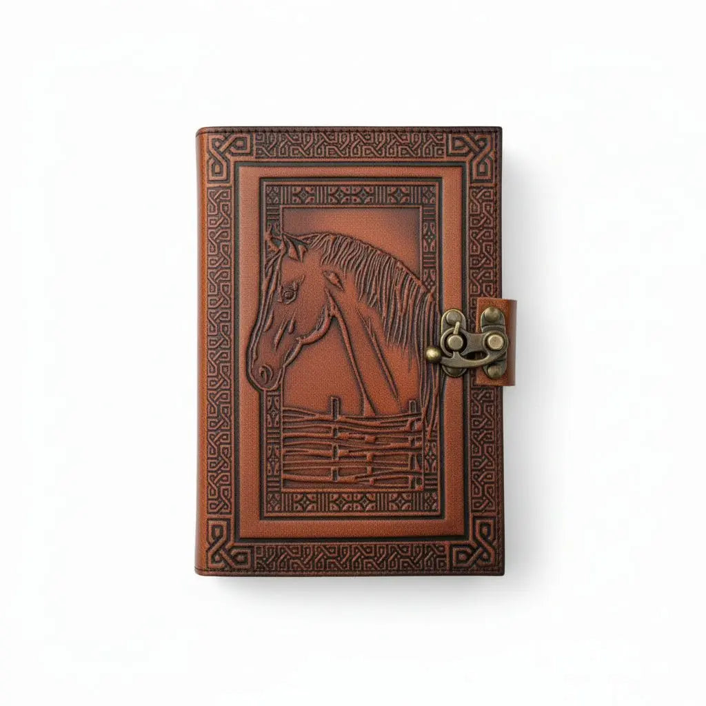 Leather Vintage Horse Journal - Bridle Up Hope Shop
