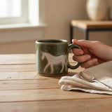 Handmade Horse Mug (Green)