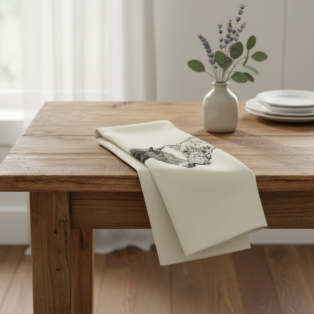 Kissing Horses Tea Towel