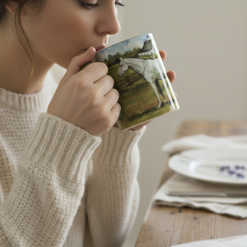 Gray Horse York Stables Mug