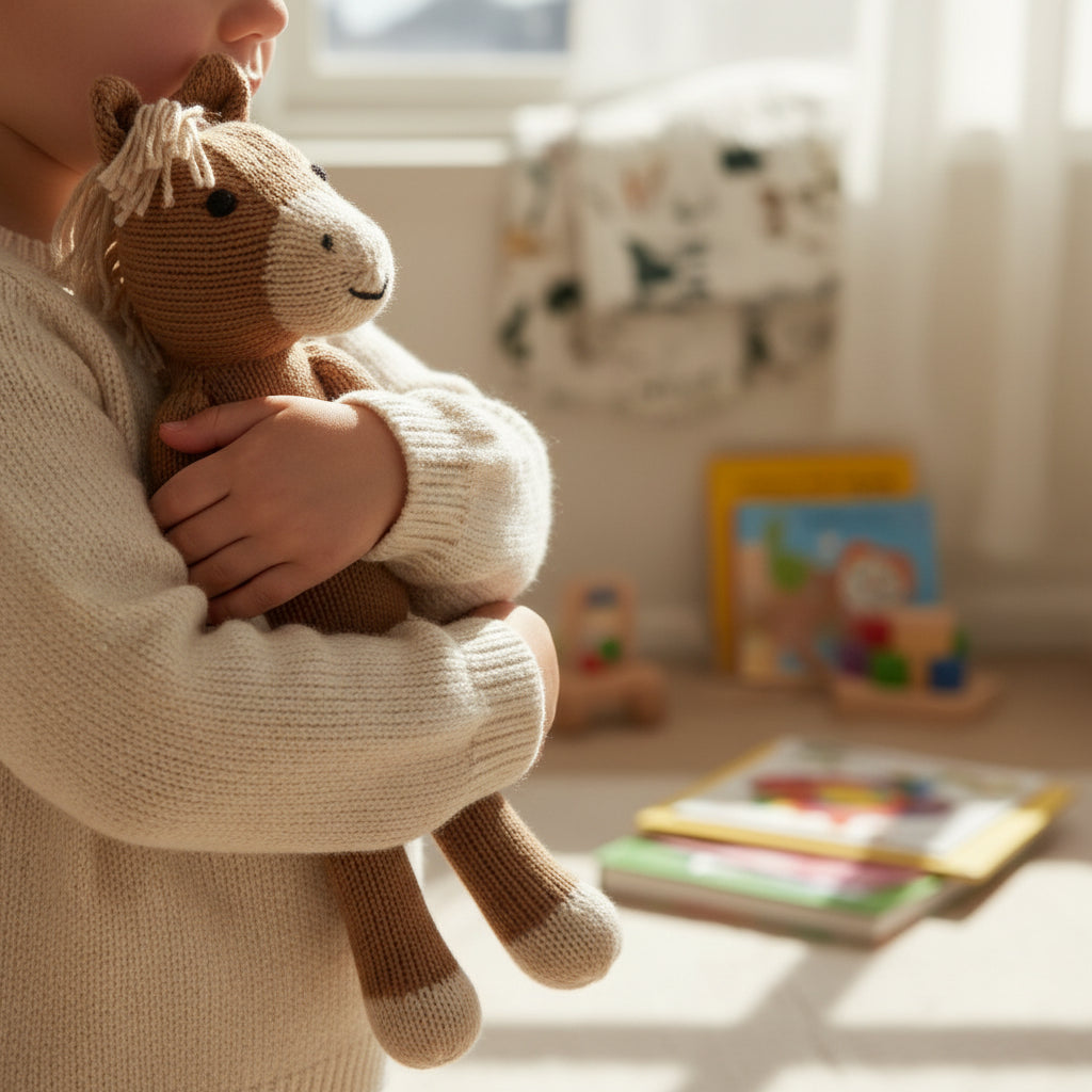 Joey, the Hand-Knit Horse
