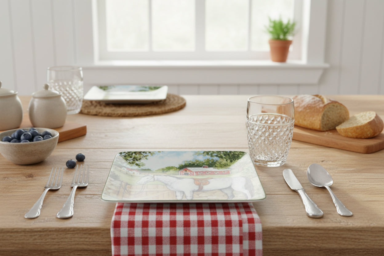 Dapple Gray Horse Dinner Plate