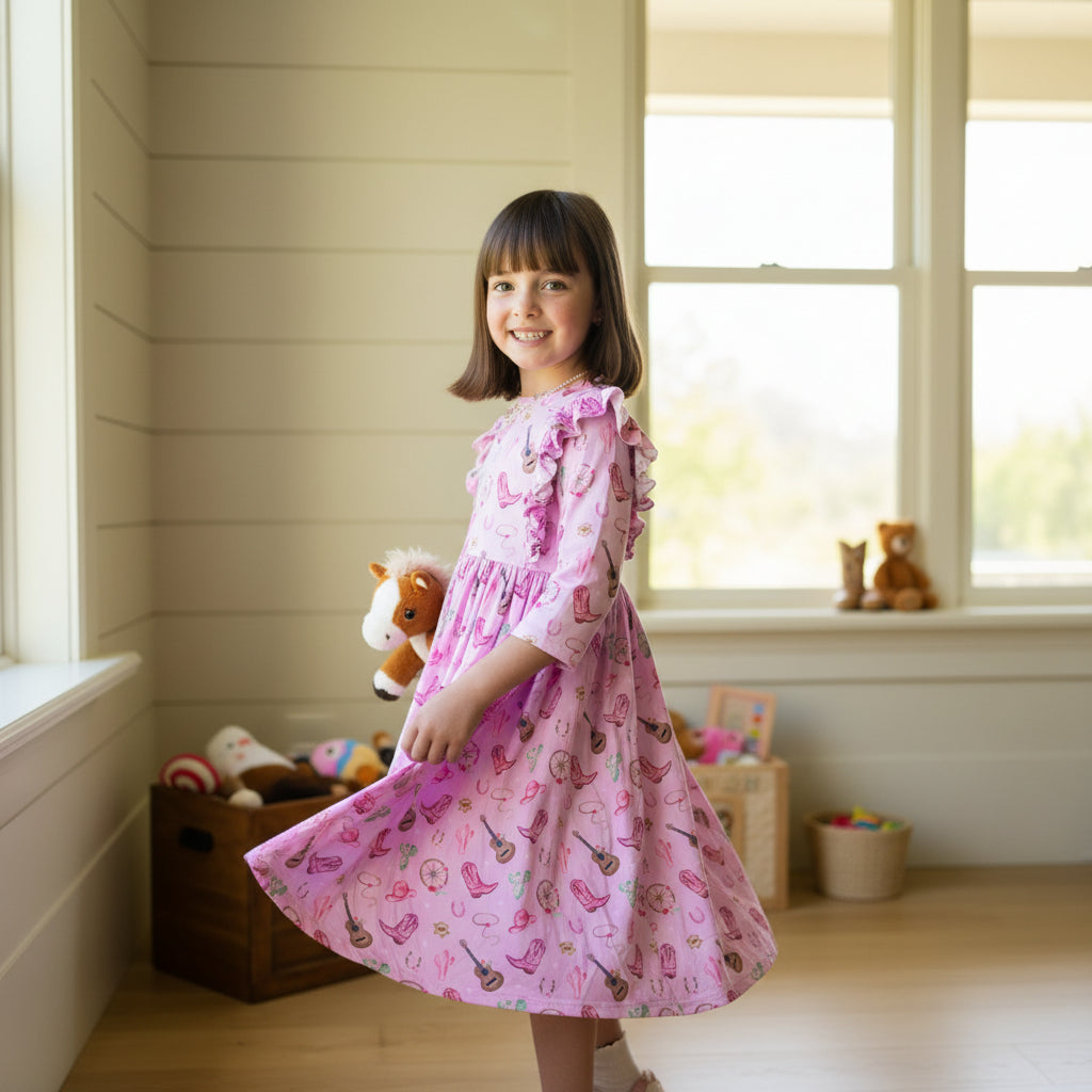 Boot Scootin' Ruffle Dress