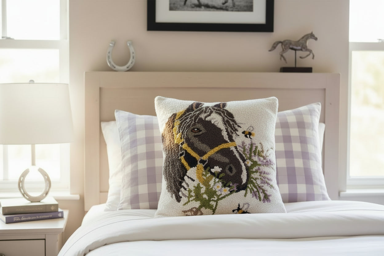Happy Bridle Horse Hook Pillow