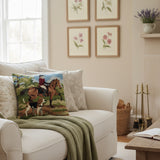 English Hunt Wool Hook Pillow