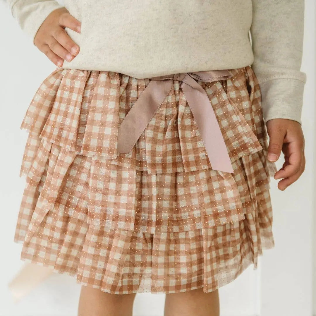 Lil' Cowgirl Gingham Skirt - Bridle Up Hope Shop
