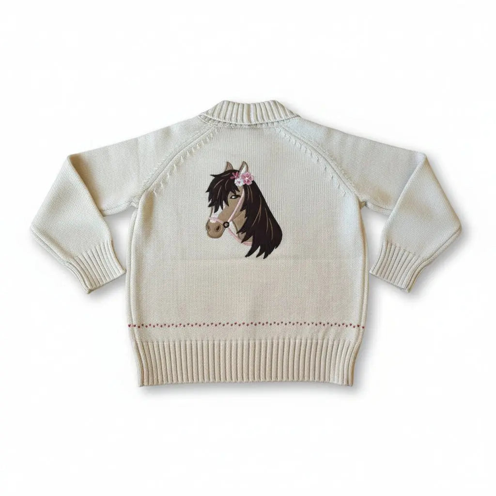 Lil' Dreamer Horseshoe Kids Cardigan - Bridle Up Hope Shop