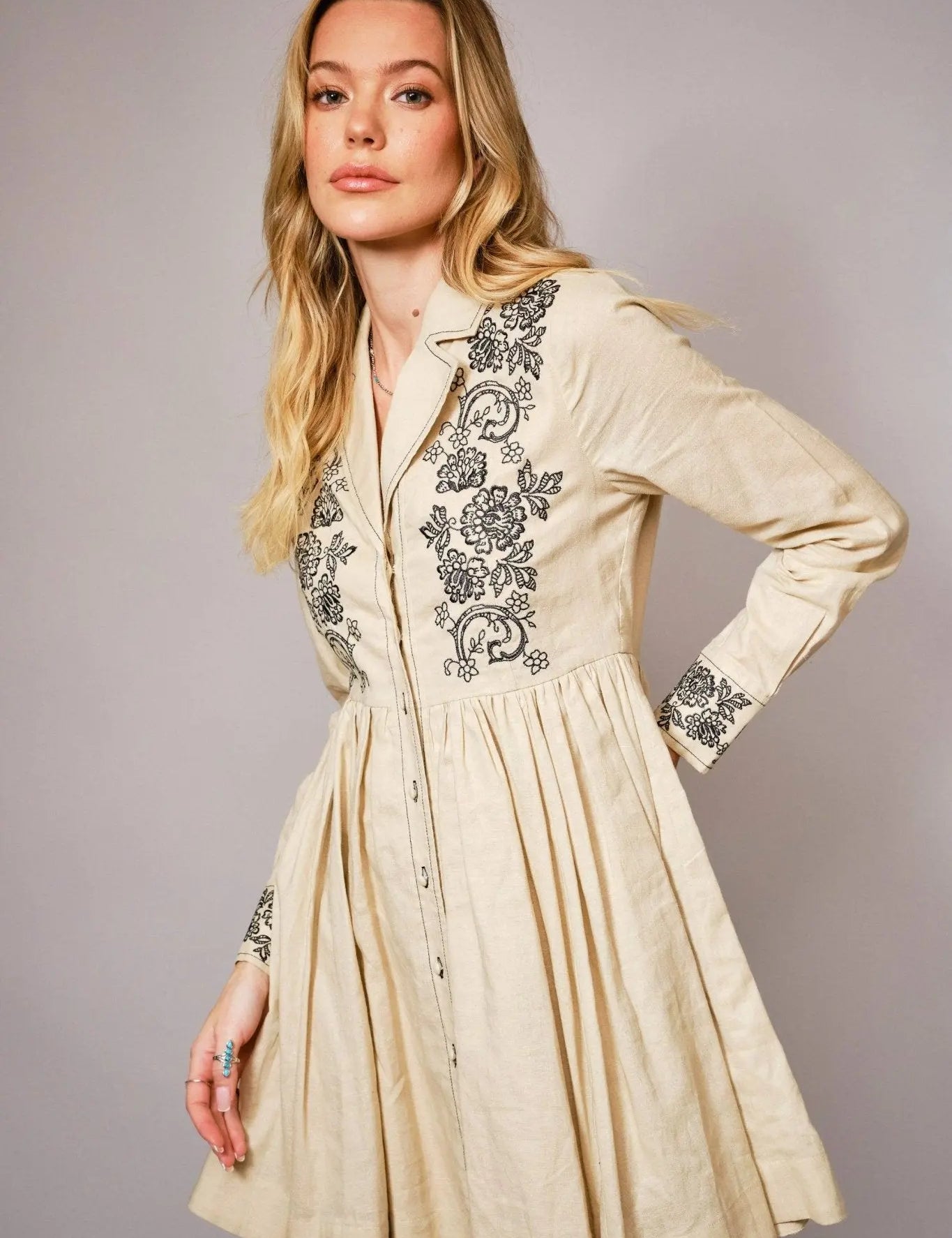 Linen Wildflower Trail Dress - Bridle Up Hope Shop