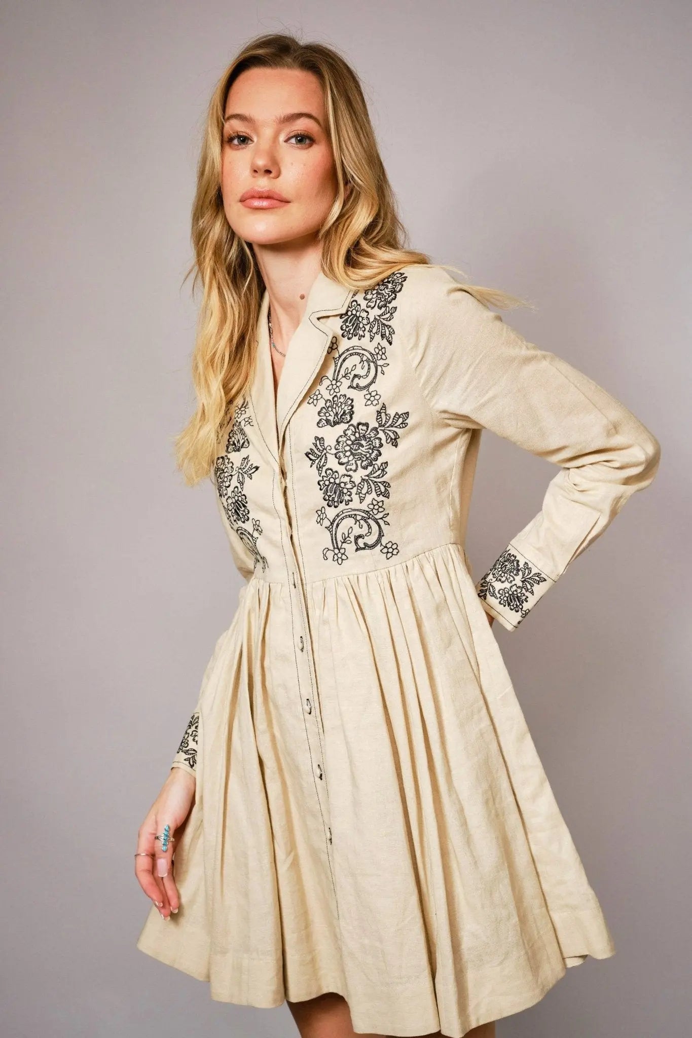 Linen Wildflower Trail Dress - Bridle Up Hope Shop