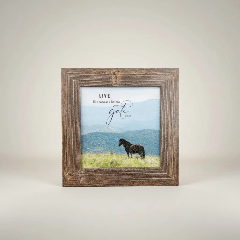 "Live Like Someone Left The Gate Open" Horse Art - Bridle Up Hope Shop