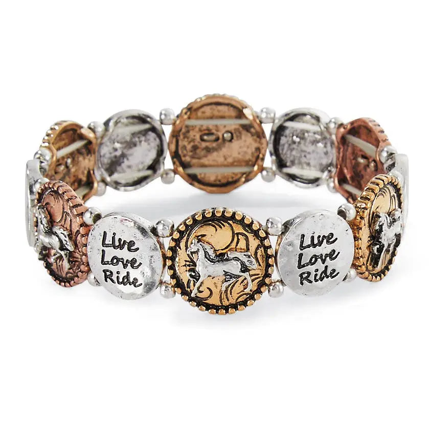 Live Love Ride Stretch Bracelet - Bridle Up Hope Shop