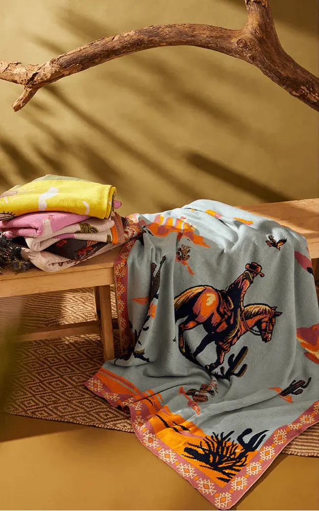 Lone Bronco Rider Throw - Bridle Up Hope Shop