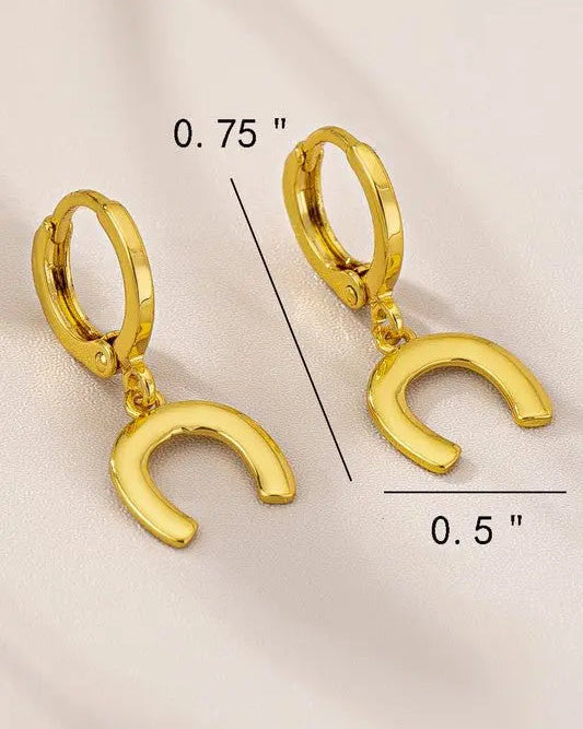 Luckie Huggie Horseshoe Earrings - Bridle Up Hope Shop