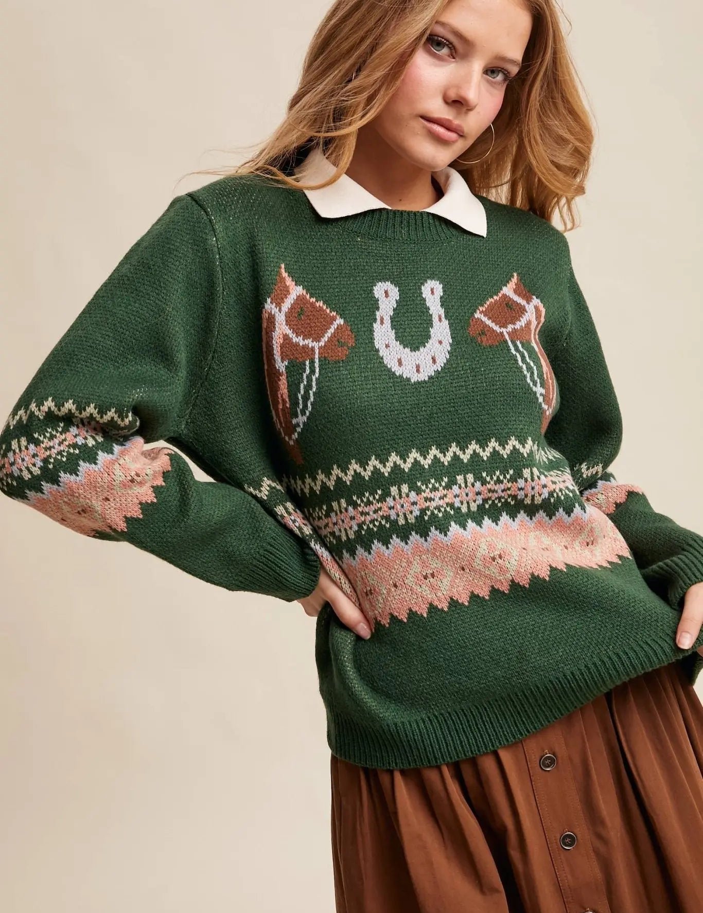 Lucky Charm Horse Sweater - Bridle Up Hope Shop