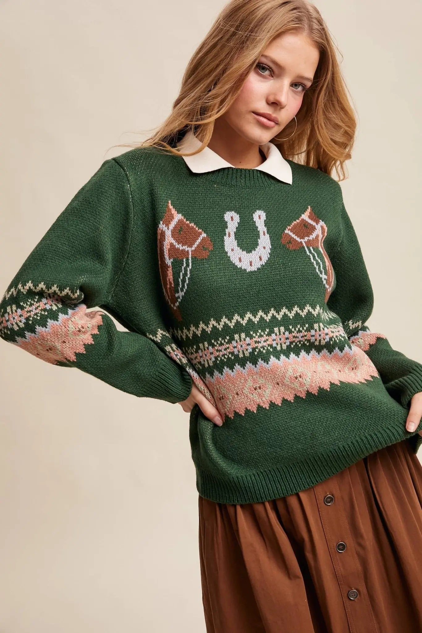 Lucky Charm Horse Sweater - Bridle Up Hope Shop