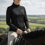 Lucky Horseshoe Riding Shirt (Black) - Bridle Up Hope Shop