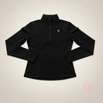 Lucky Horseshoe Riding Shirt (Black) - Bridle Up Hope Shop