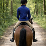 Lucky Horseshoe Riding Shirt (Navy Blue) - Bridle Up Hope Shop