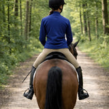 Lucky Horseshoe Riding Shirt (Navy Blue) - Bridle Up Hope Shop