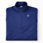 Lucky Horseshoe Riding Shirt (Navy Blue) - Bridle Up Hope Shop