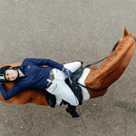 Lucky Horseshoe Riding Shirt (Navy Blue) - Bridle Up Hope Shop