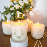 Lucky Horseshoe Soy Wax Candle (10 oz) - Bridle Up Hope Shop