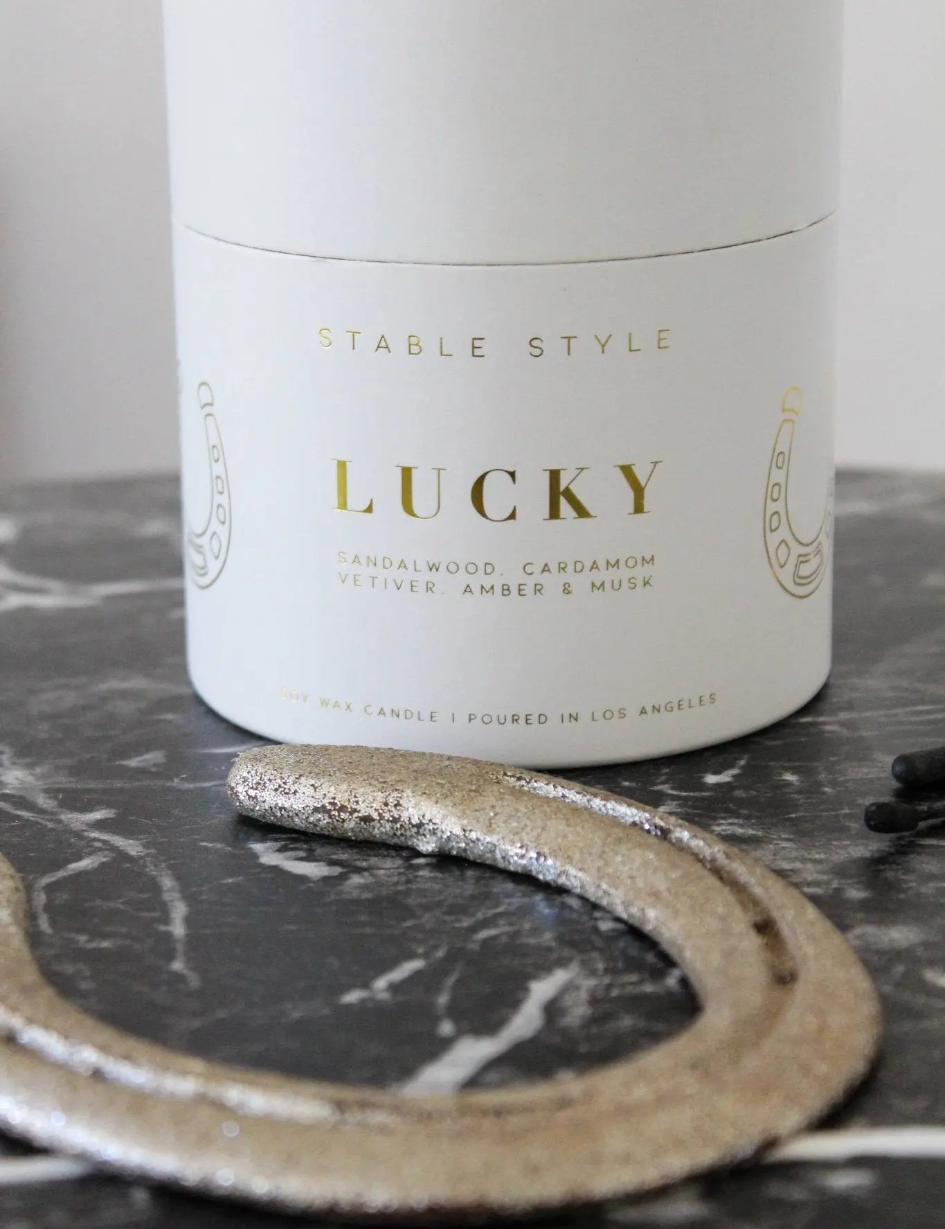 Lucky Horseshoe Soy Wax Candle (10 oz) - Bridle Up Hope Shop