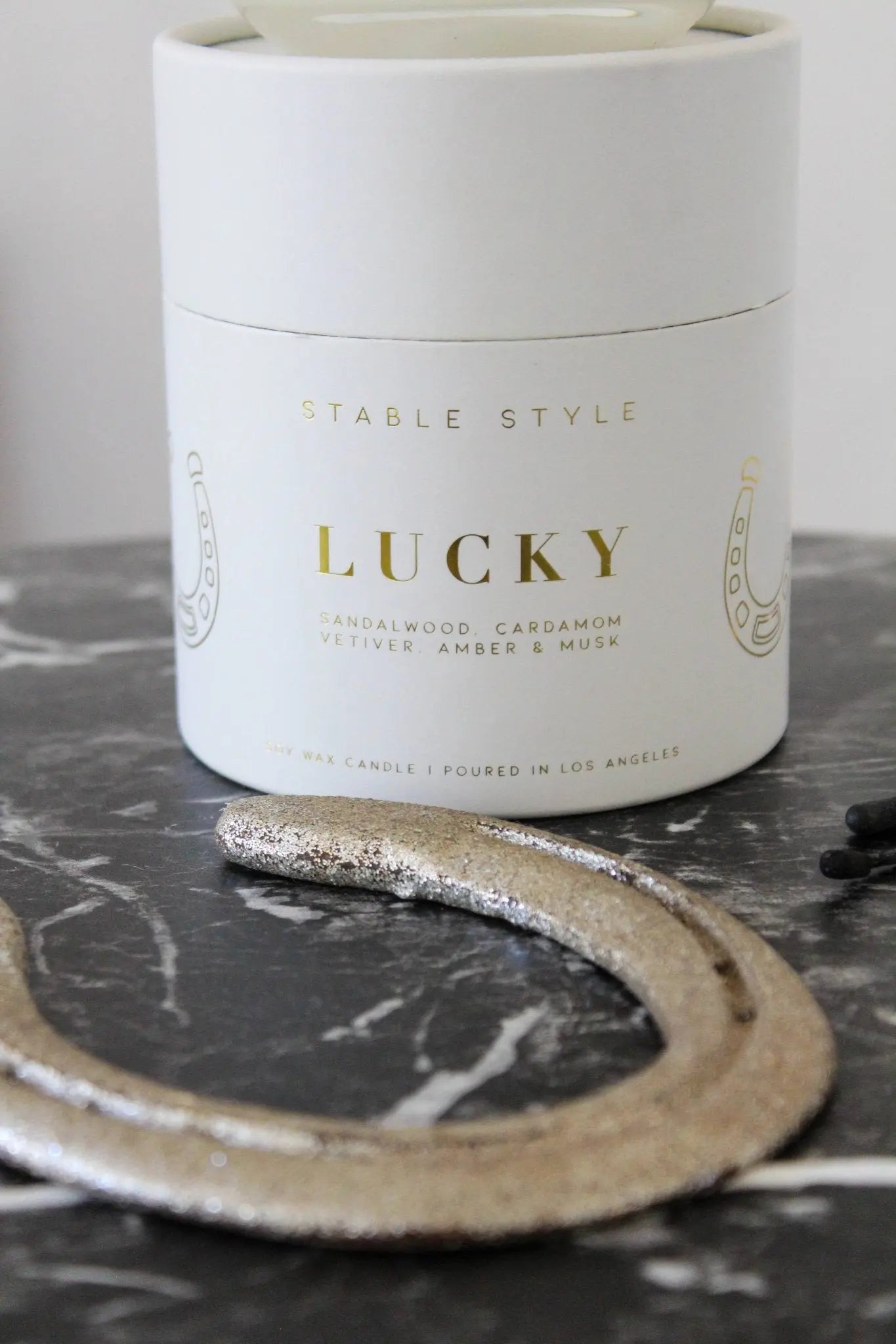 Lucky Horseshoe Soy Wax Candle (10 oz) - Bridle Up Hope Shop