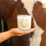 Lucky Horseshoe Soy Wax Candle (10 oz) - Bridle Up Hope Shop