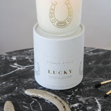 Lucky Horseshoe Soy Wax Candle (10 oz) - Bridle Up Hope Shop