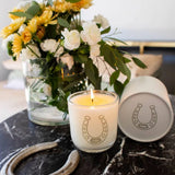 Lucky Horseshoe Soy Wax Candle (10 oz) - Bridle Up Hope Shop