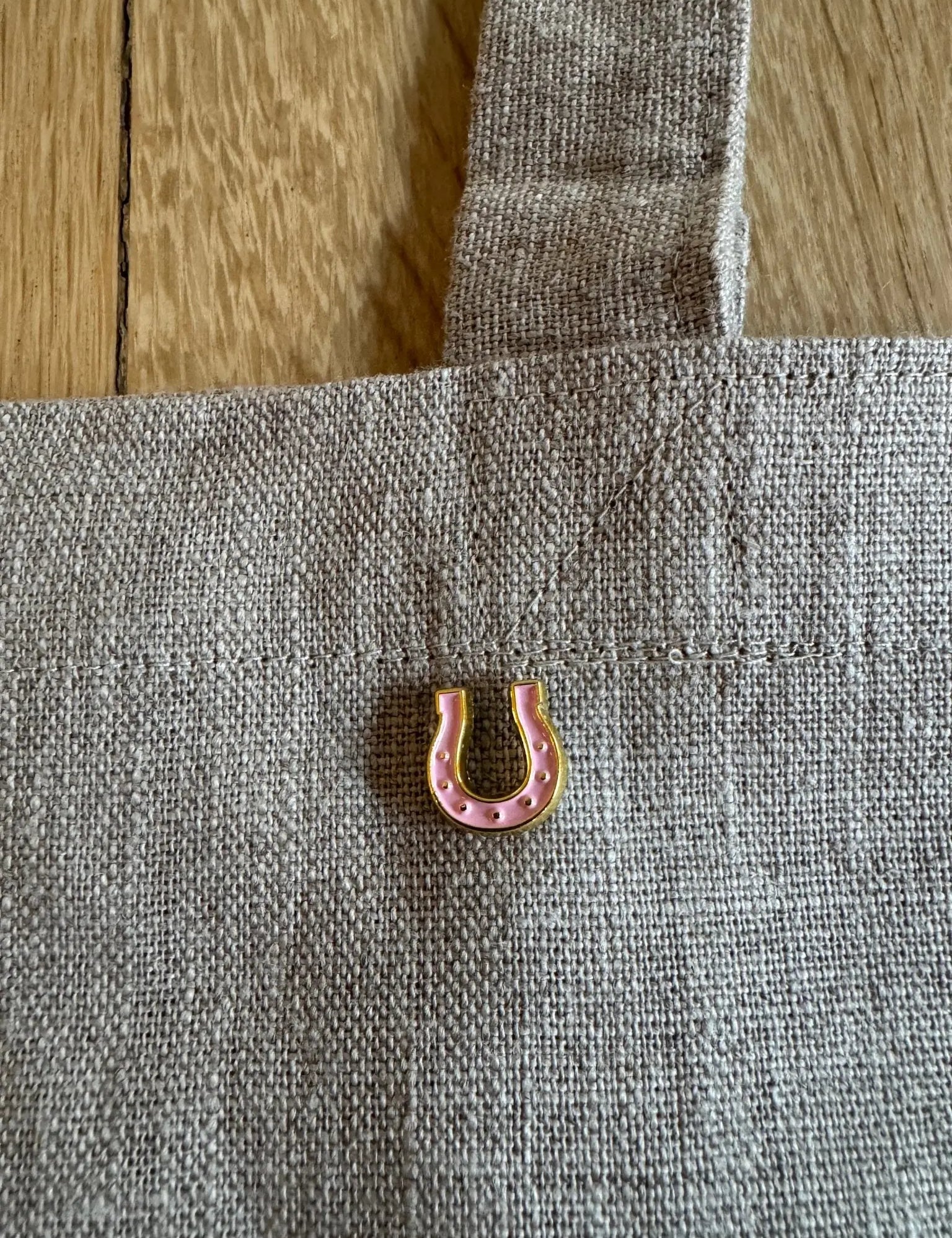 Lucky Pink Horseshoe Pin - Bridle Up Hope Shop