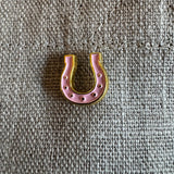 Lucky Pink Horseshoe Pin - Bridle Up Hope Shop