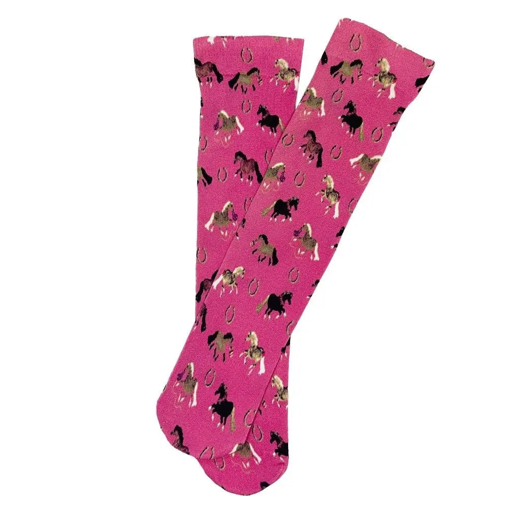 Lucy's Pink Pony Socks (Kids) - Bridle Up Hope Shop