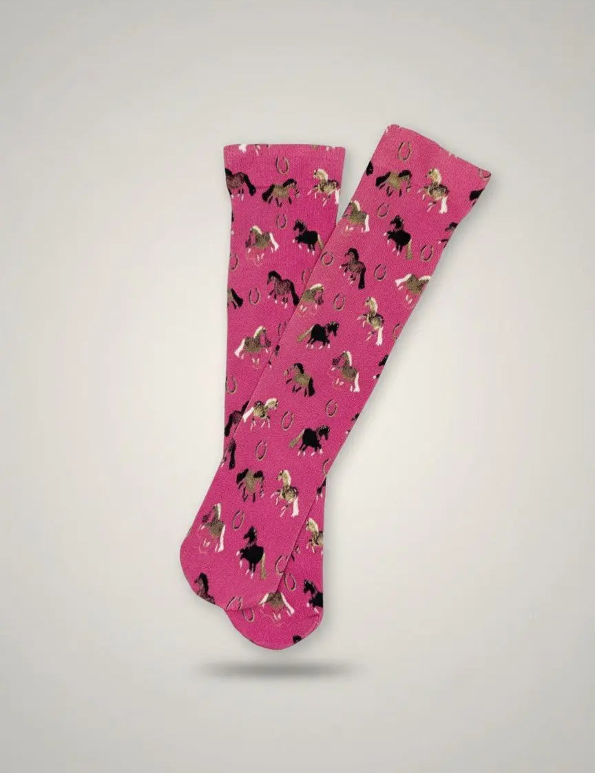 Lucy's Pink Pony Socks (Kids) - Bridle Up Hope Shop