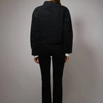 Midnight Mustang Cropped Denim Jacket - Bridle Up Hope Shop