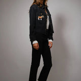 Midnight Mustang Cropped Denim Jacket - Bridle Up Hope Shop