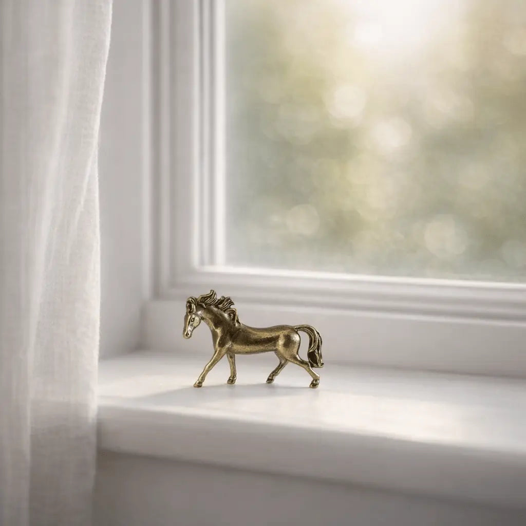Mini Brass Horse (Year of the Horse 2026) - Bridle Up Hope Shop