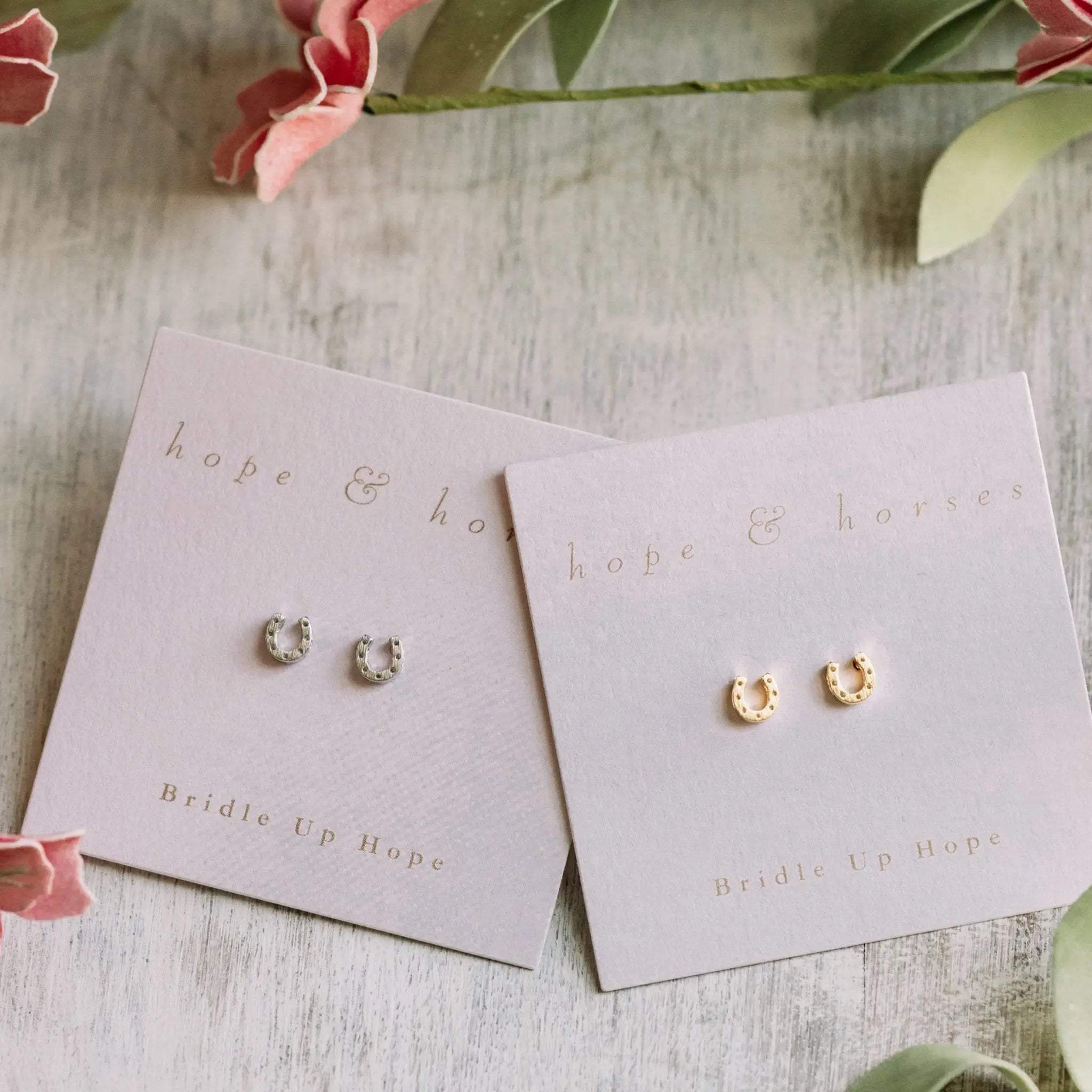 Mini Horseshoe Earrings - Bridle Up Hope Shop