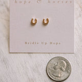 Mini Horseshoe Earrings - Bridle Up Hope Shop