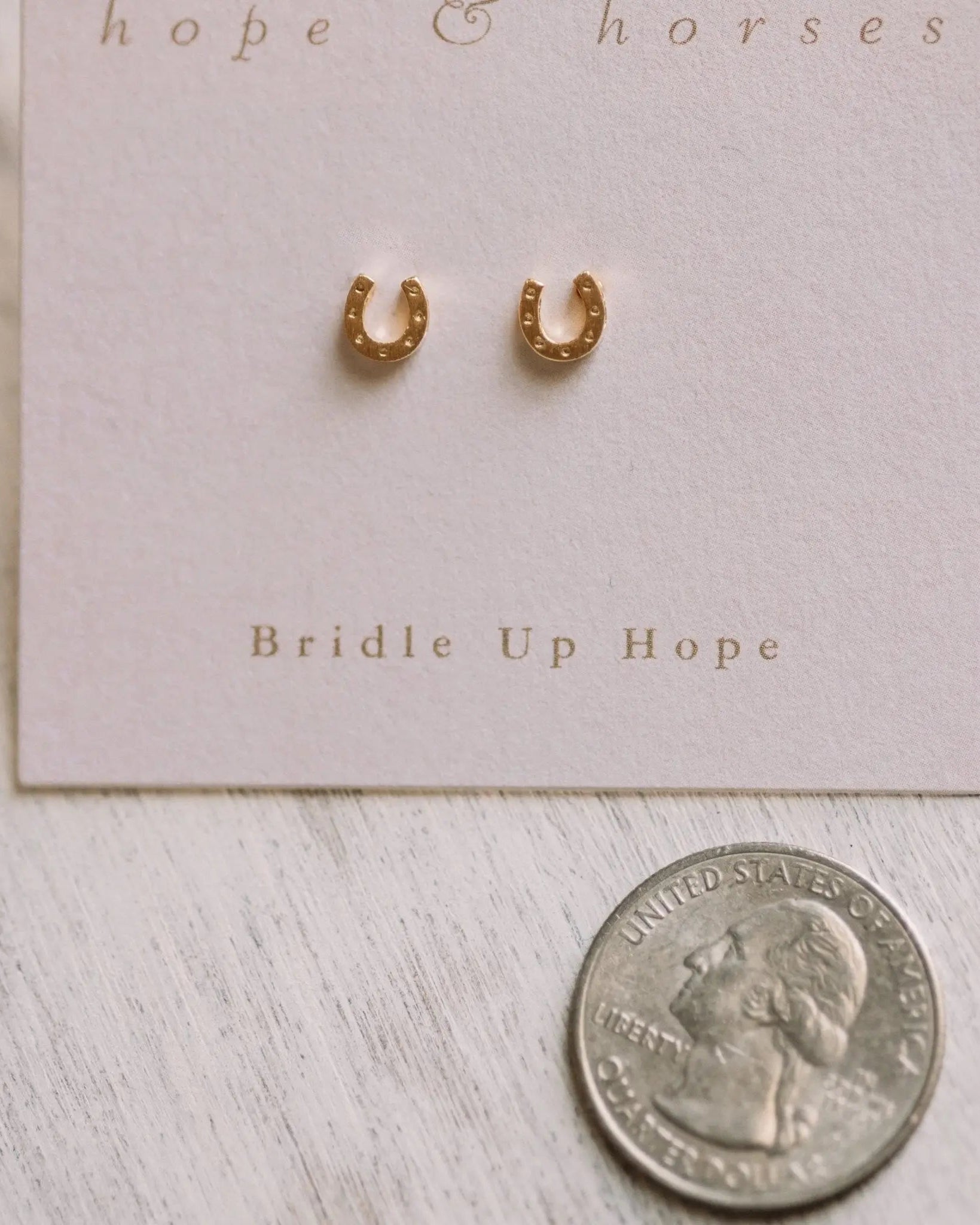 Mini Horseshoe Earrings - Bridle Up Hope Shop